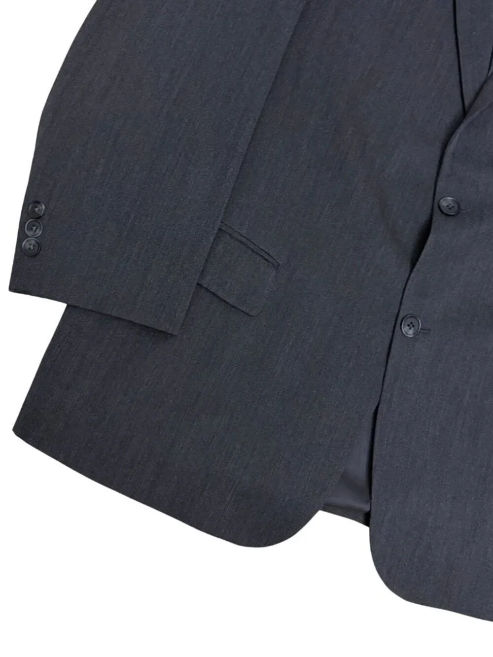 JOSEPH & FEISS SUIT Vintage WORSTED WOOL Grey Blazer Pants Mens 44R